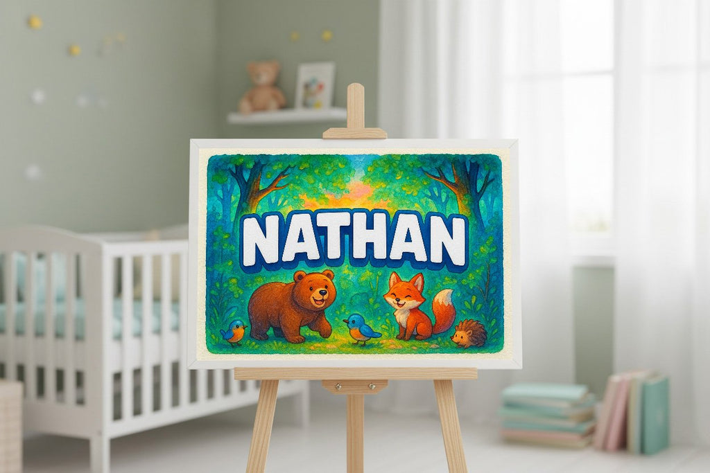 Personalized name art for Nathan