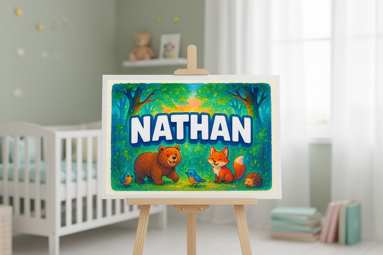 Personalized name art for Nathan