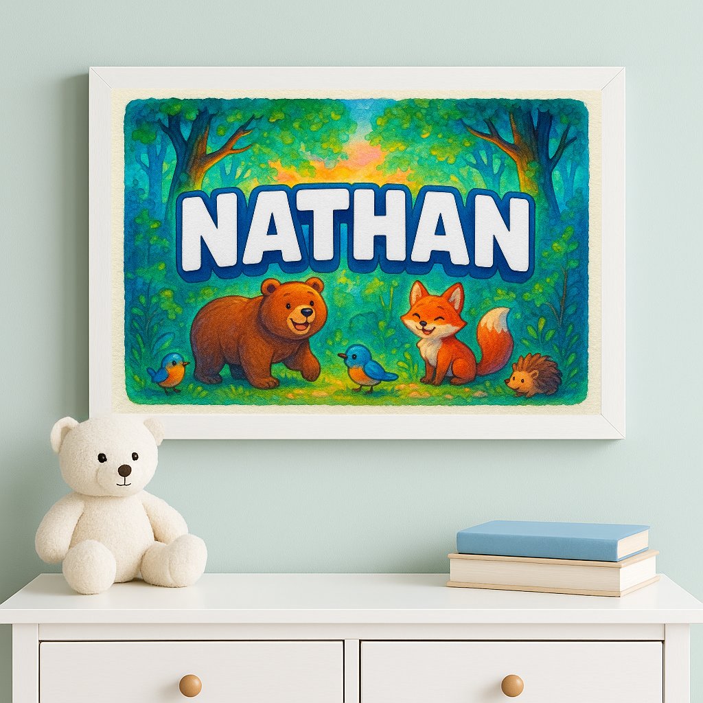 Personalized name art for Nathan