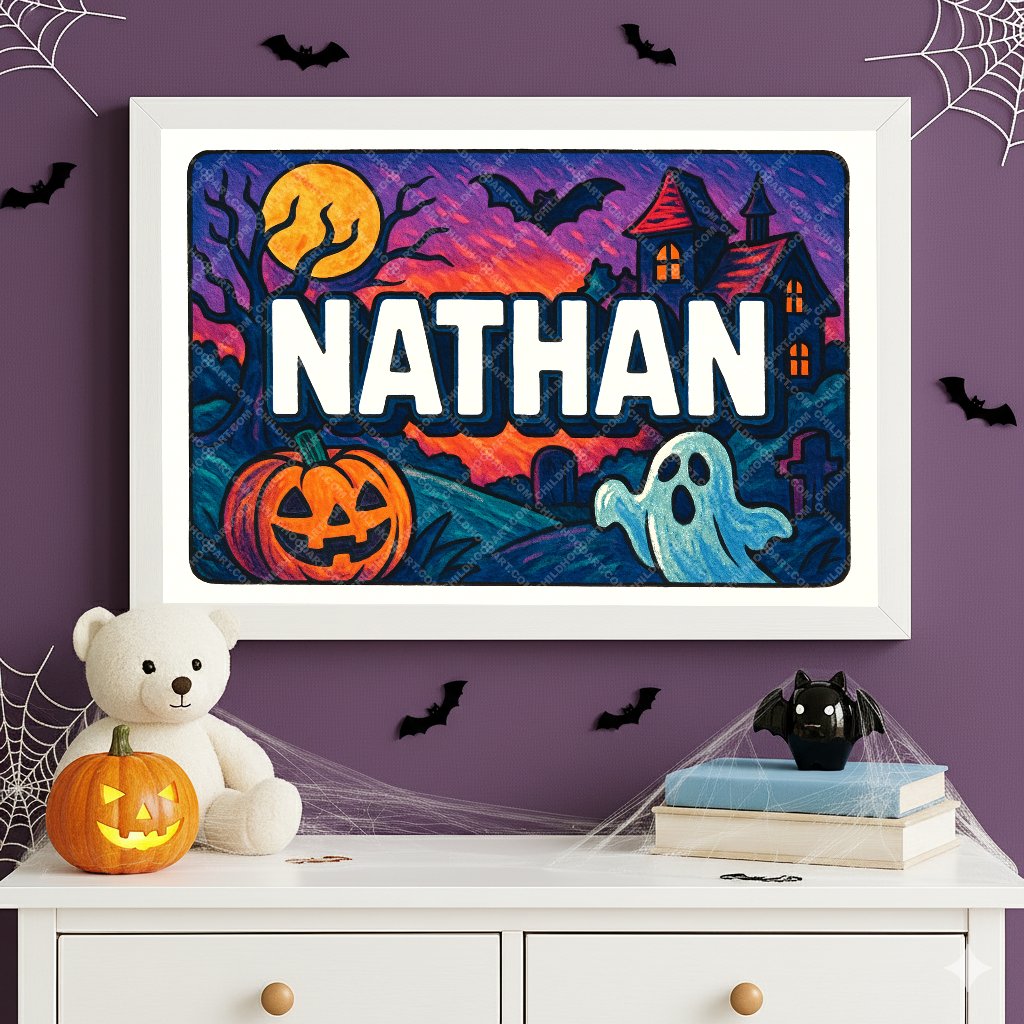 Personalized name art for Nathan