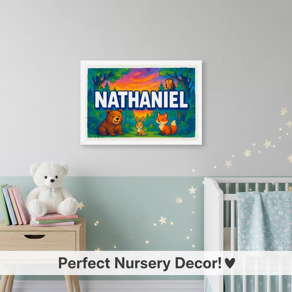 Personalized name art for Nathaniel