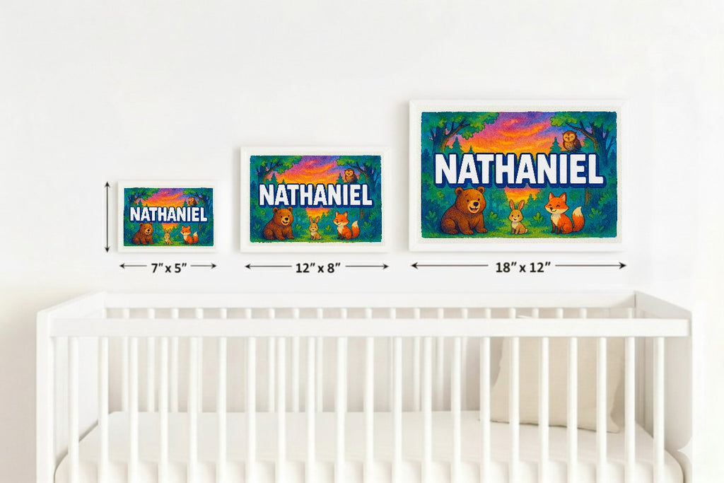 Personalized name art for Nathaniel