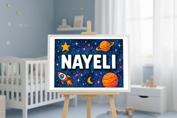 "Nayeli" Amongst the Stars Personalized Space Artwork