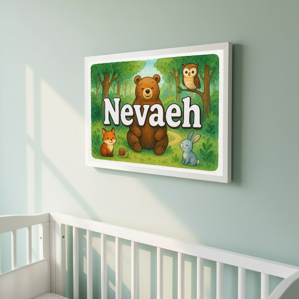 Personalized name art for Nevaeh