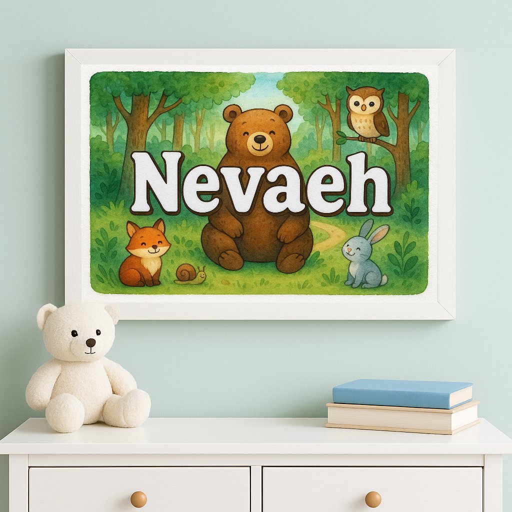 Personalized name art for Nevaeh