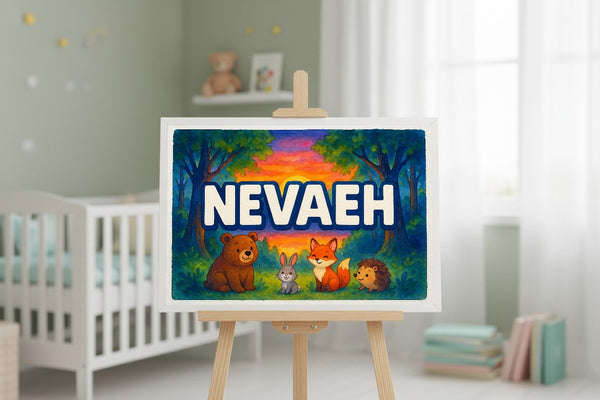 Nevaeh’s Personalized Forest Friends Art