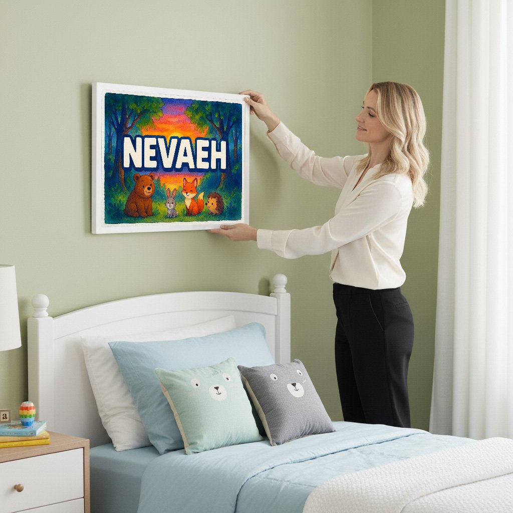 Personalized name art for Nevaeh