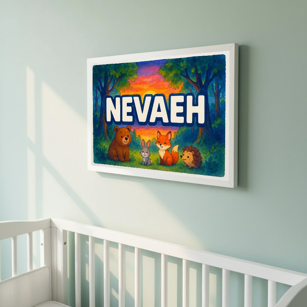 Personalized name art for Nevaeh