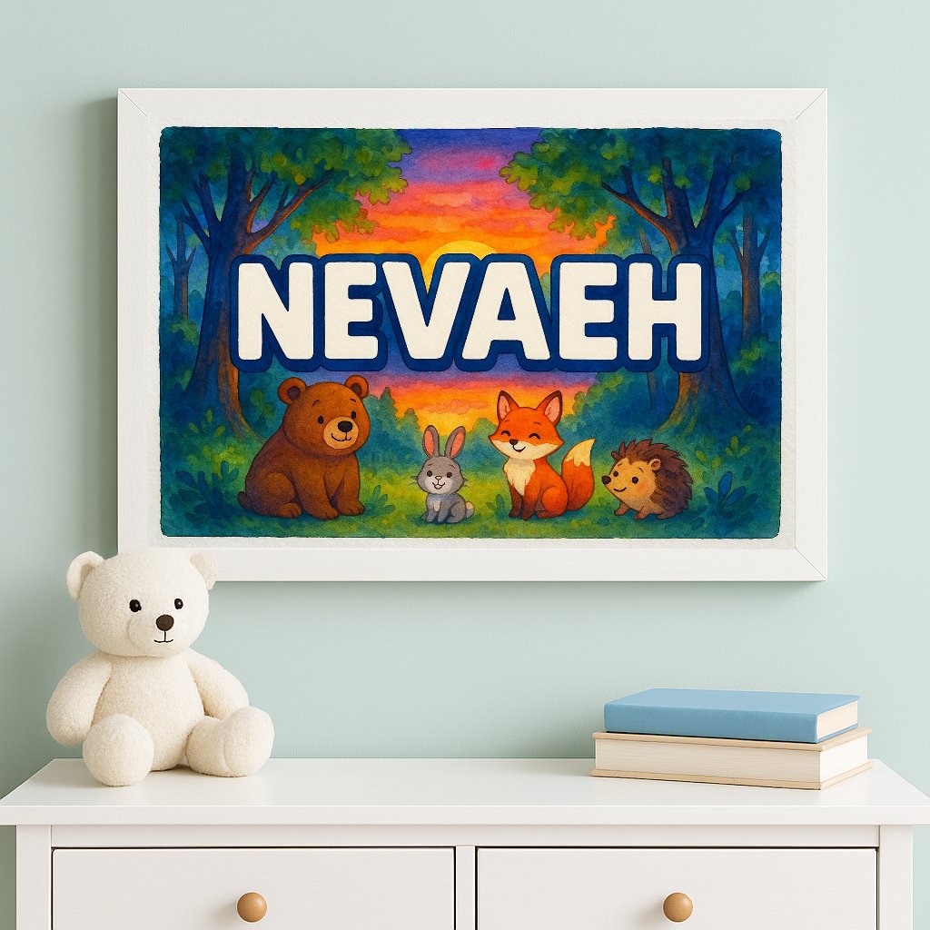 Personalized name art for Nevaeh