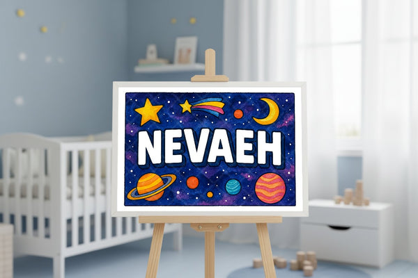 "Nevaeh" Amongst the Stars Personalized Space Artwork