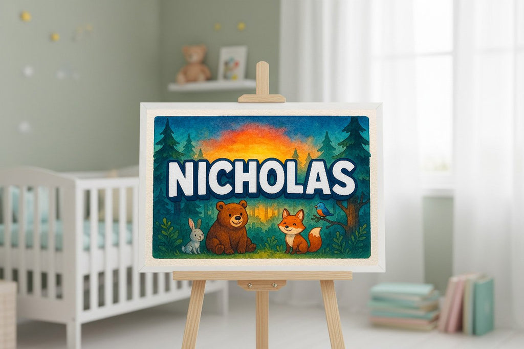 Personalized name art for Nicholas