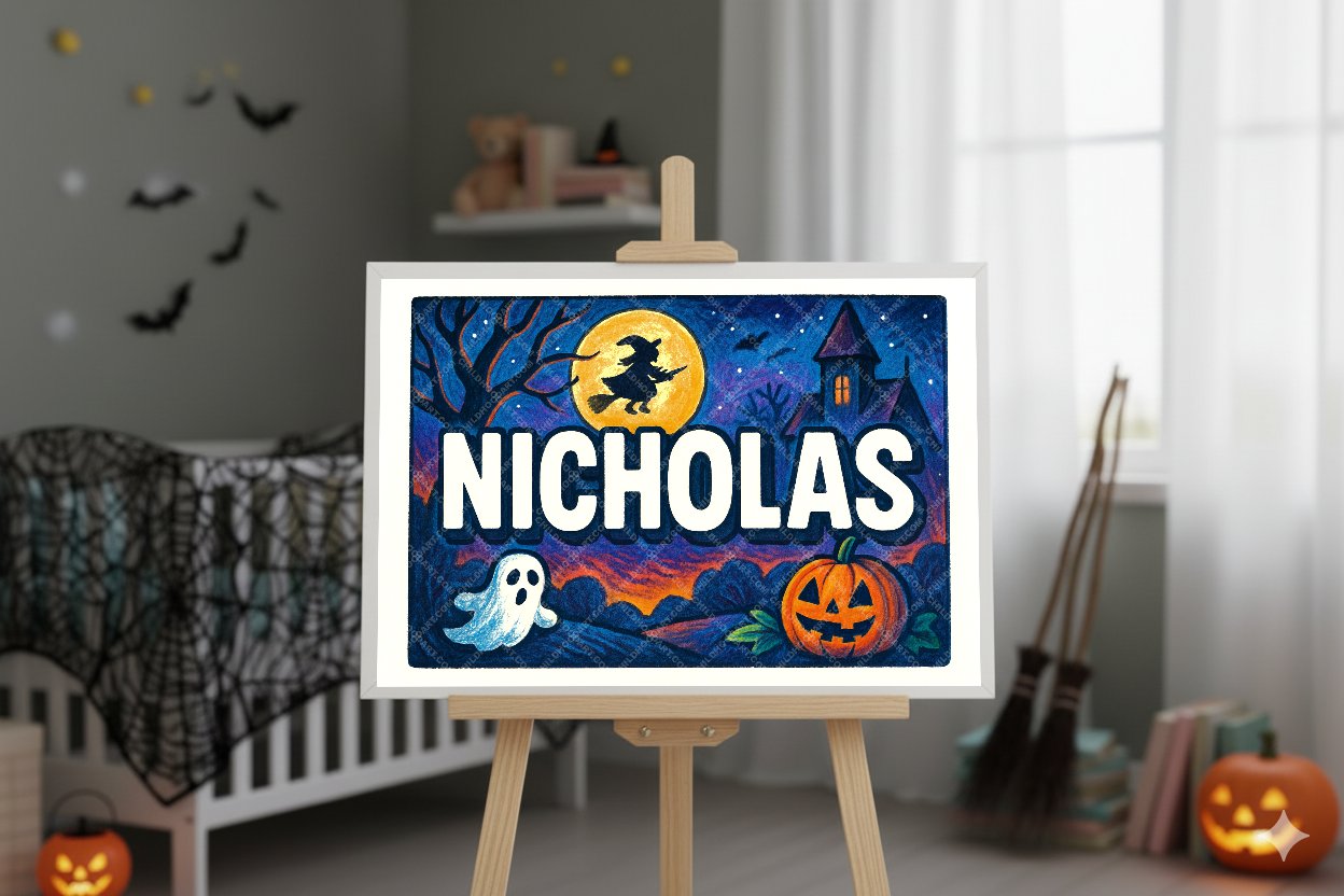 Personalized name art for Nicholas