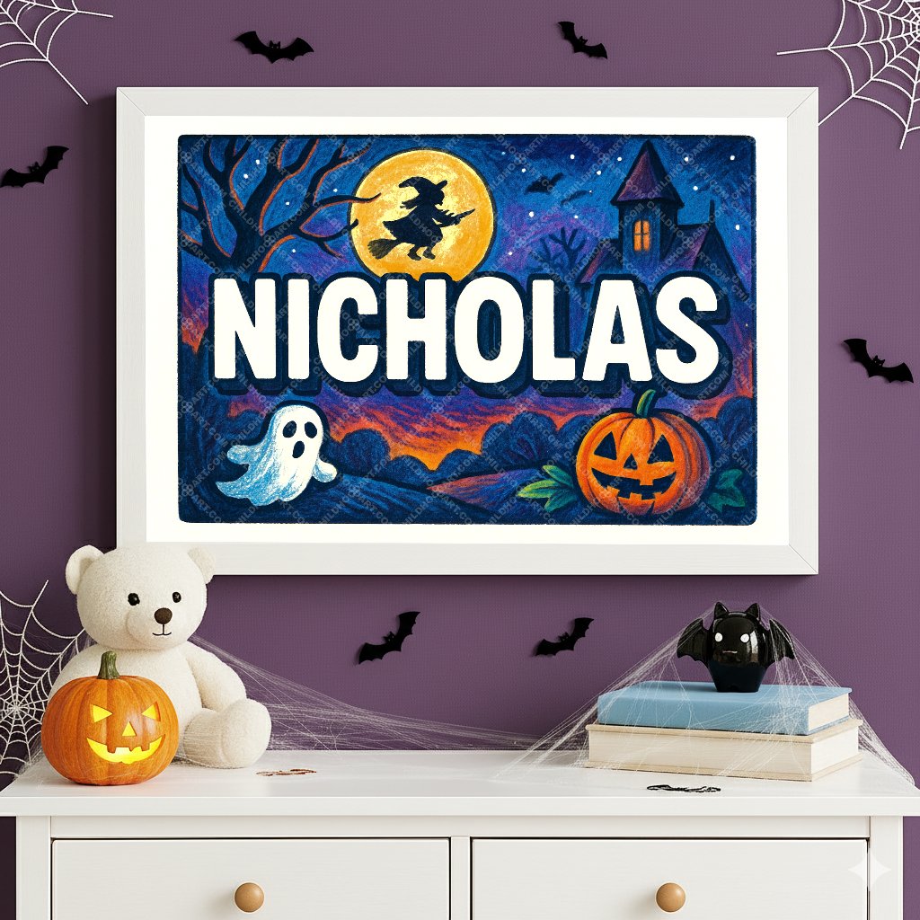 Personalized name art for Nicholas