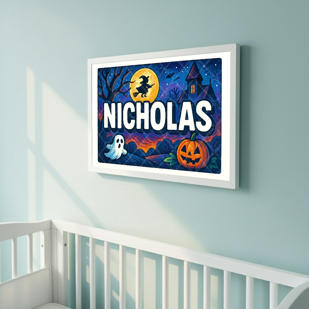 Personalized name art for Nicholas