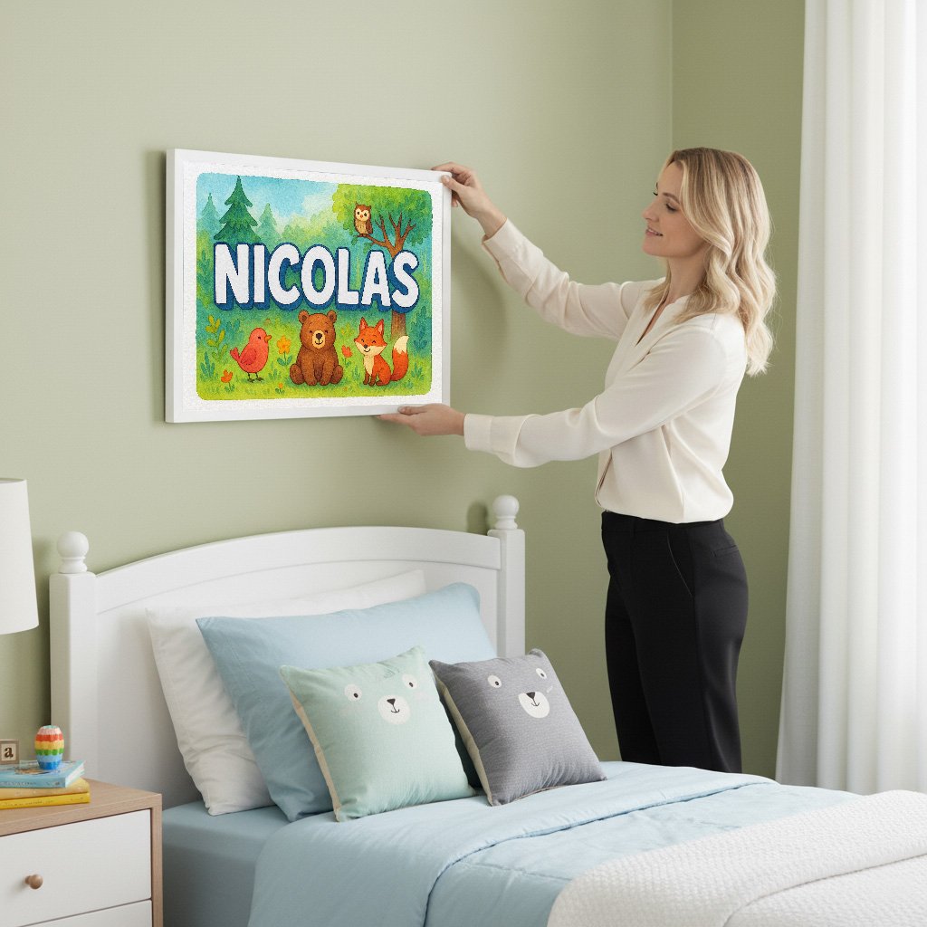 Personalized name art for Nicolas
