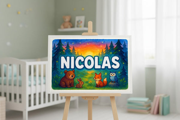 Nicolas’ Personalized Forest Friends Art