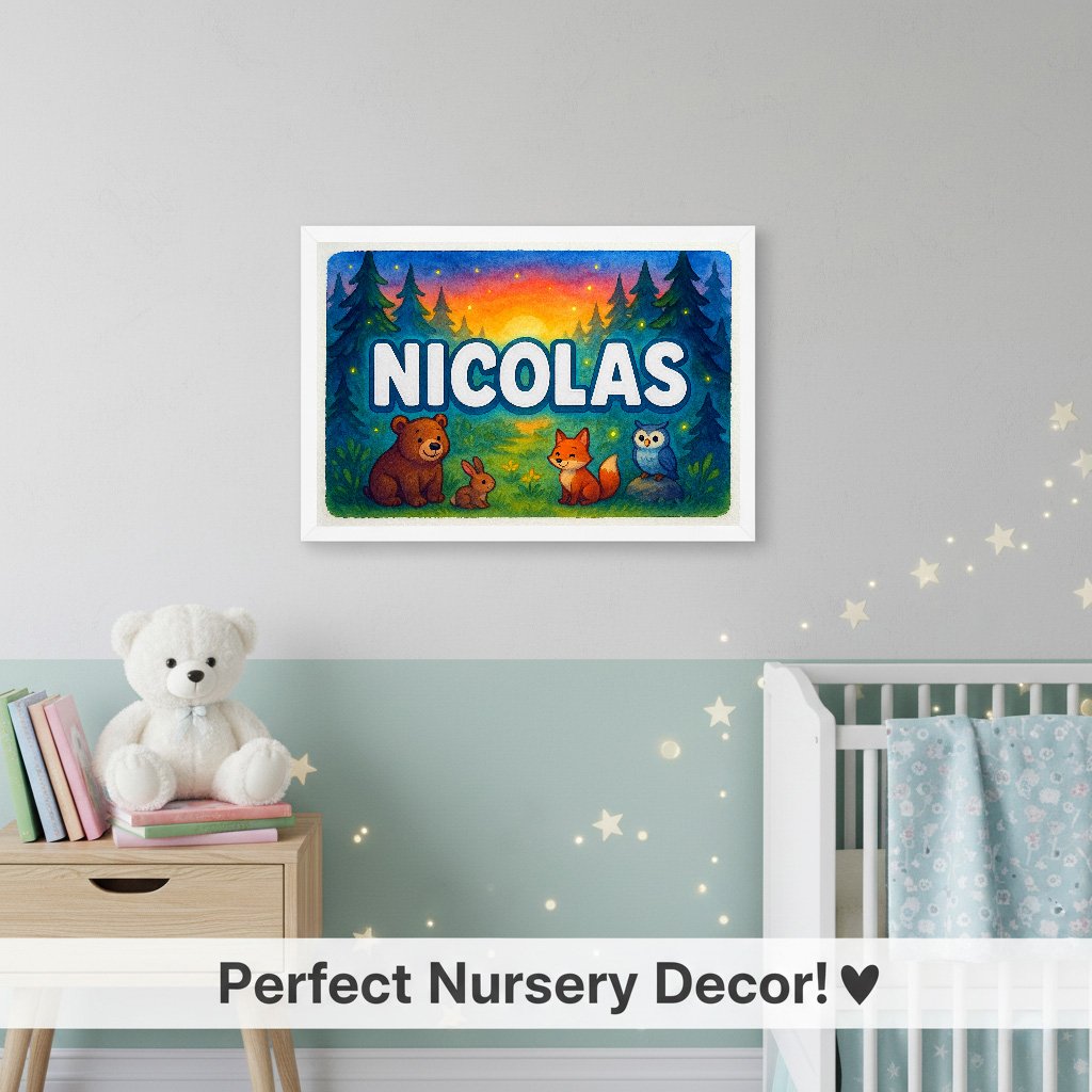 Personalized name art for Nicolas
