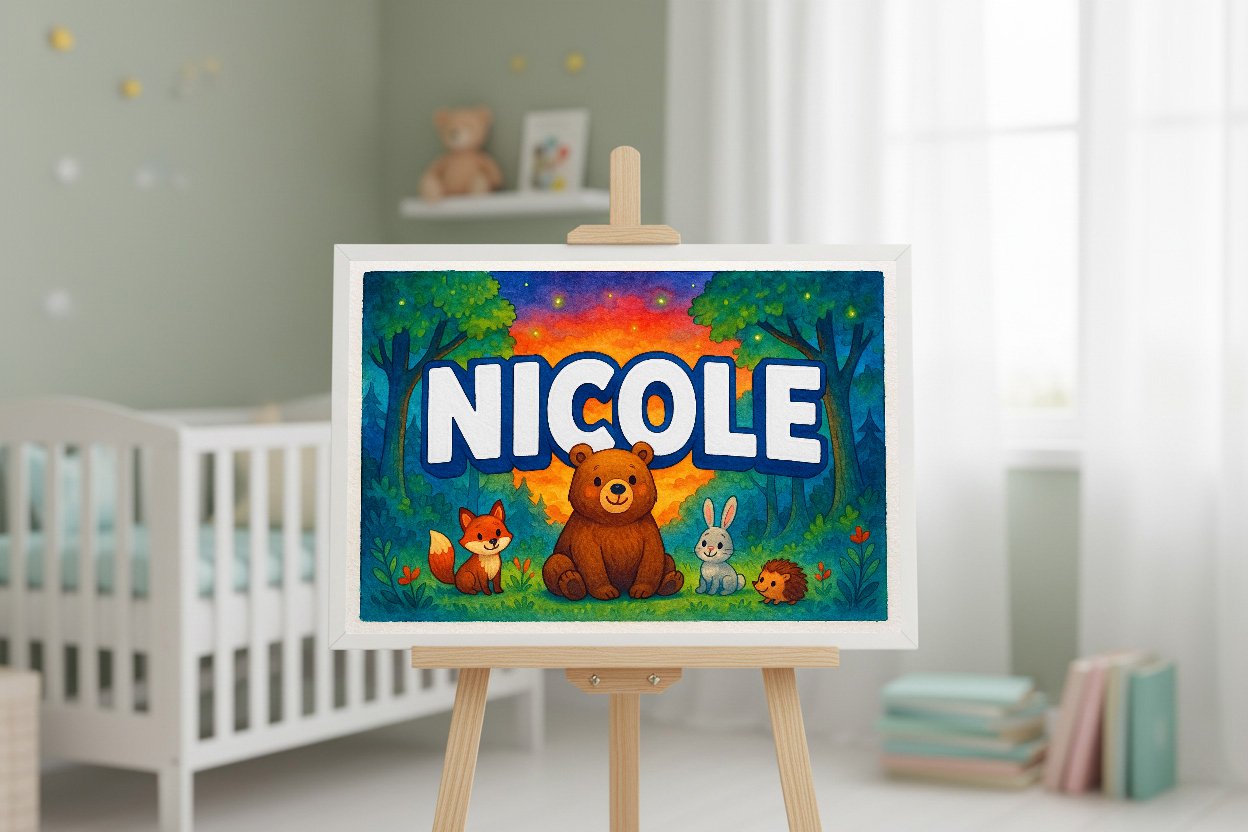 Personalized name art for Nicole