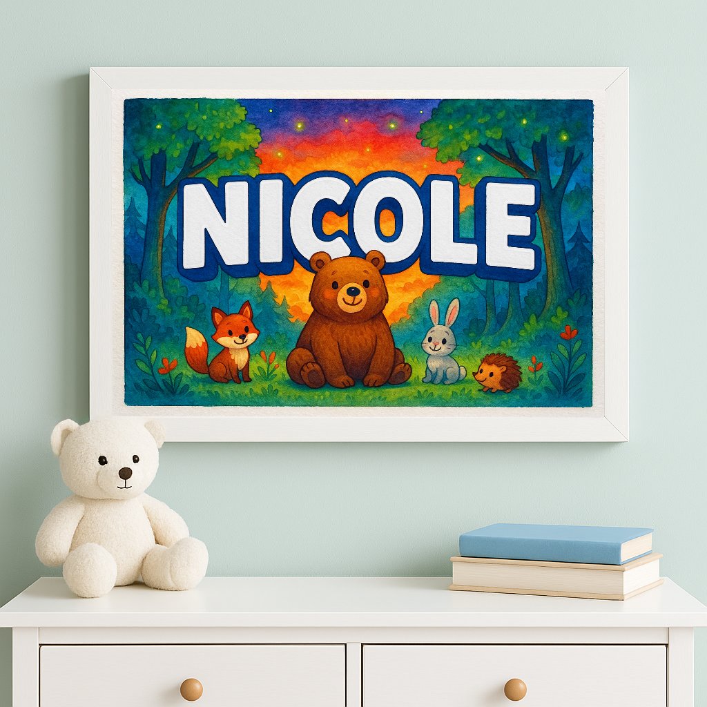 Personalized name art for Nicole
