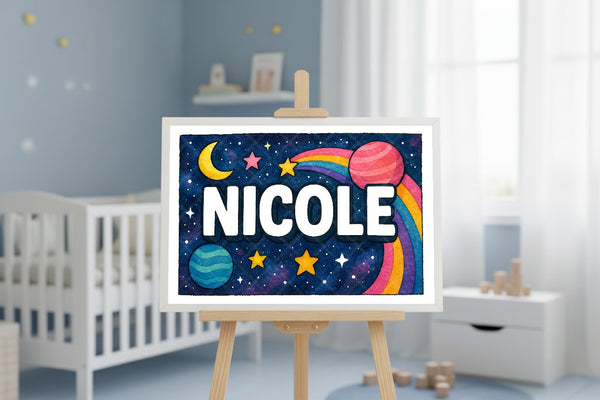 "Nicole" Amongst the Stars Personalized Space Artwork