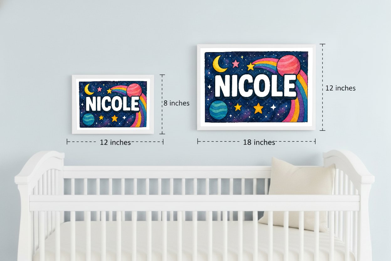 Personalized space name art for Nicole
