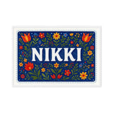 Nikki Name Art - Floral Farmhouse personalized wall print for kids