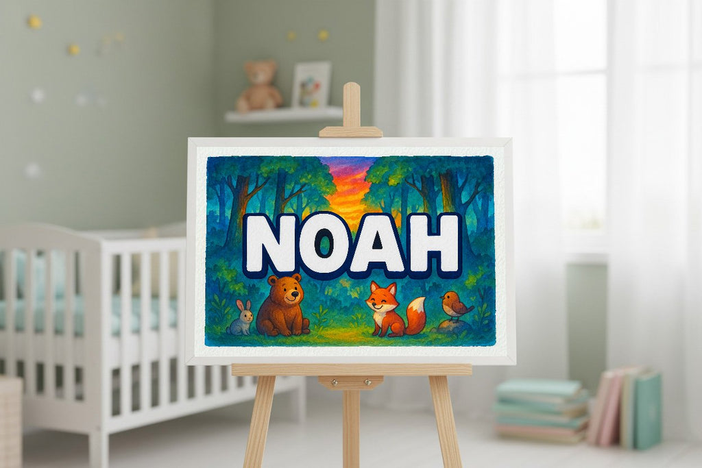 Personalized name art for Noah