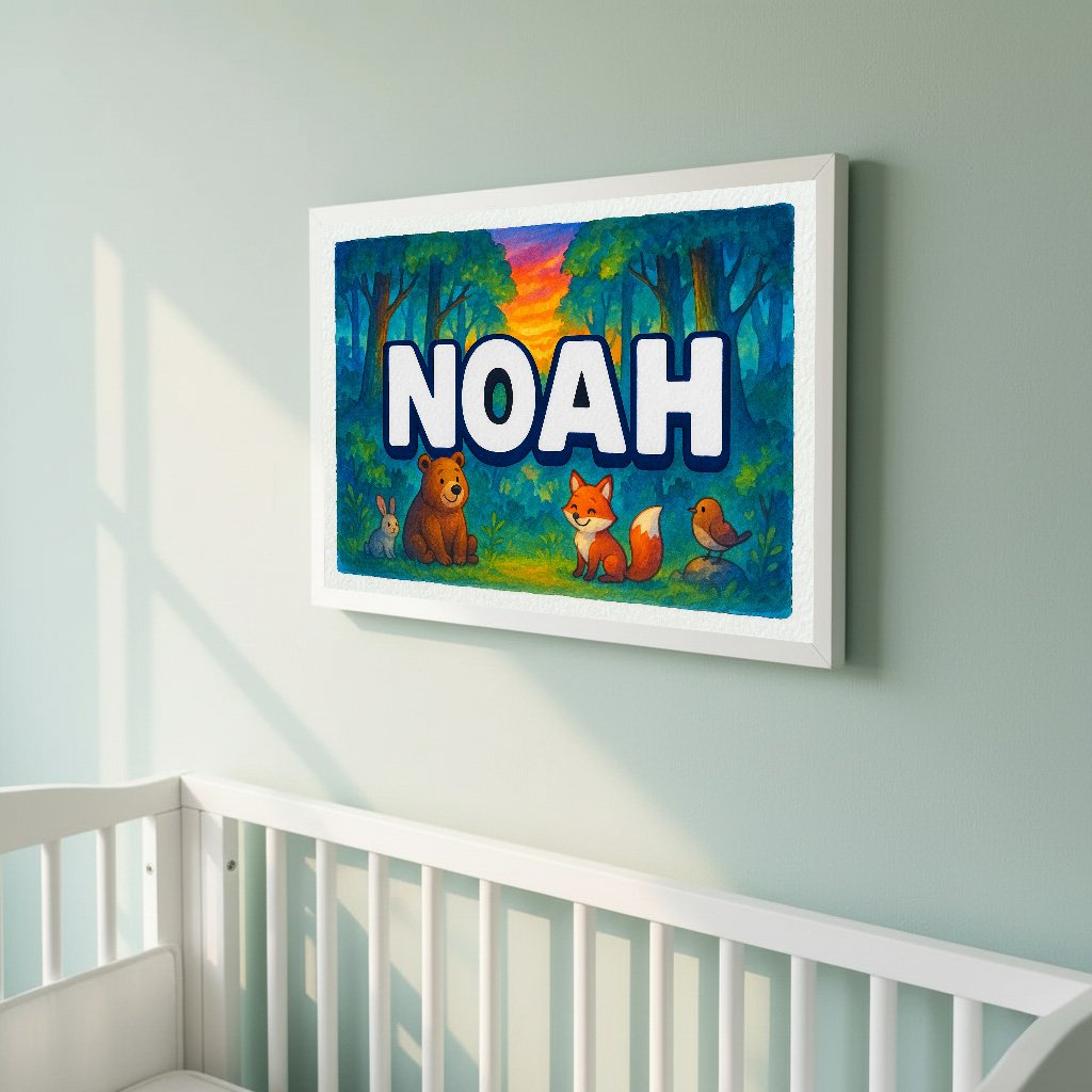 Personalized name art for Noah