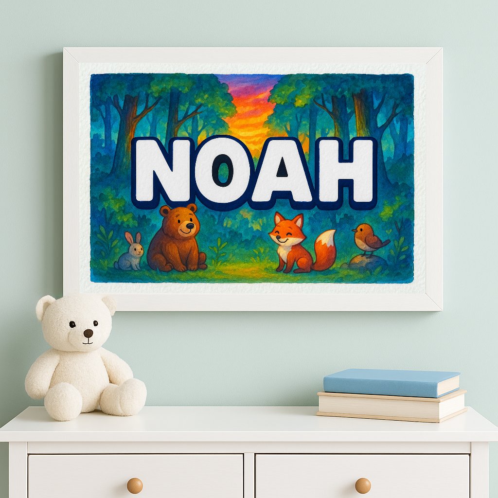 Personalized name art for Noah