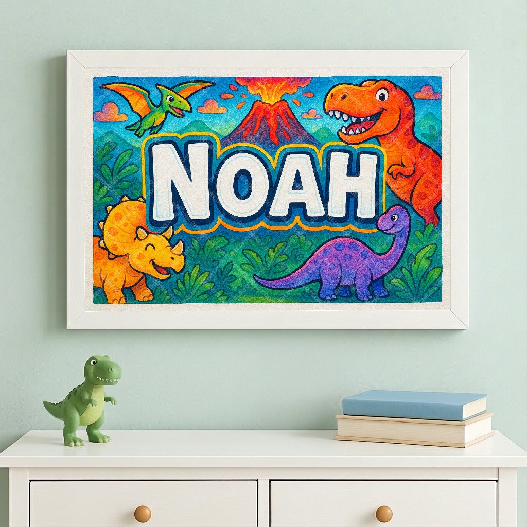 Personalized name art for Noah
