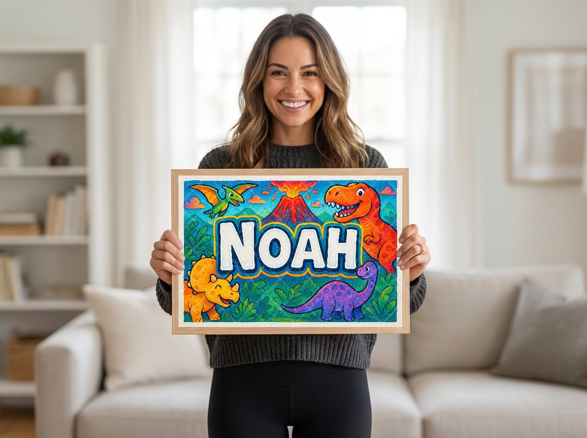 Personalized name art for Noah