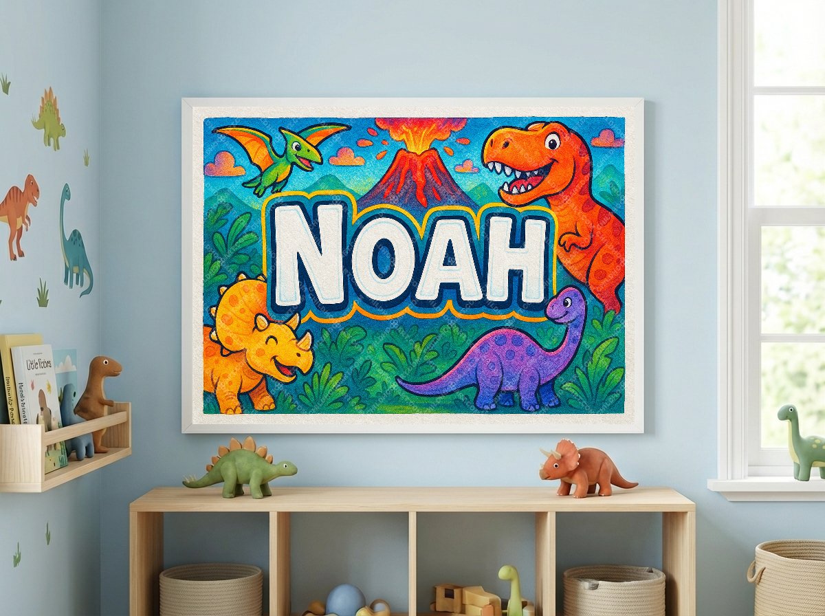 Personalized name art for Noah