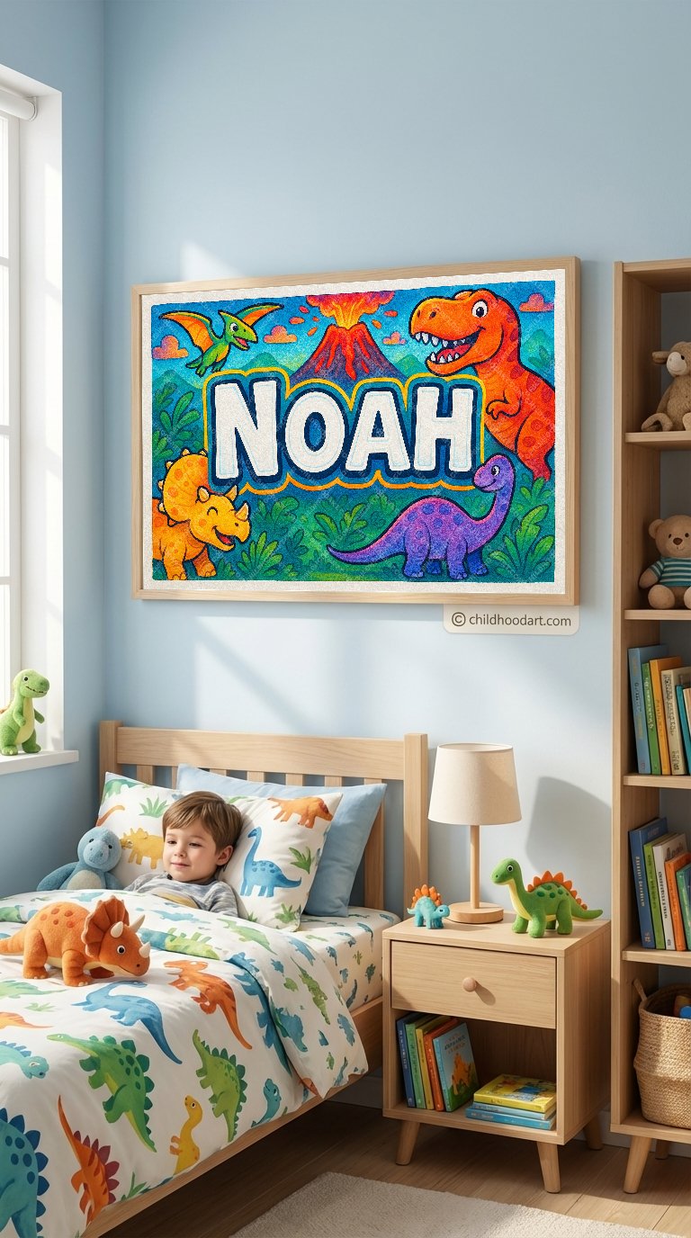 Personalized name art for Noah