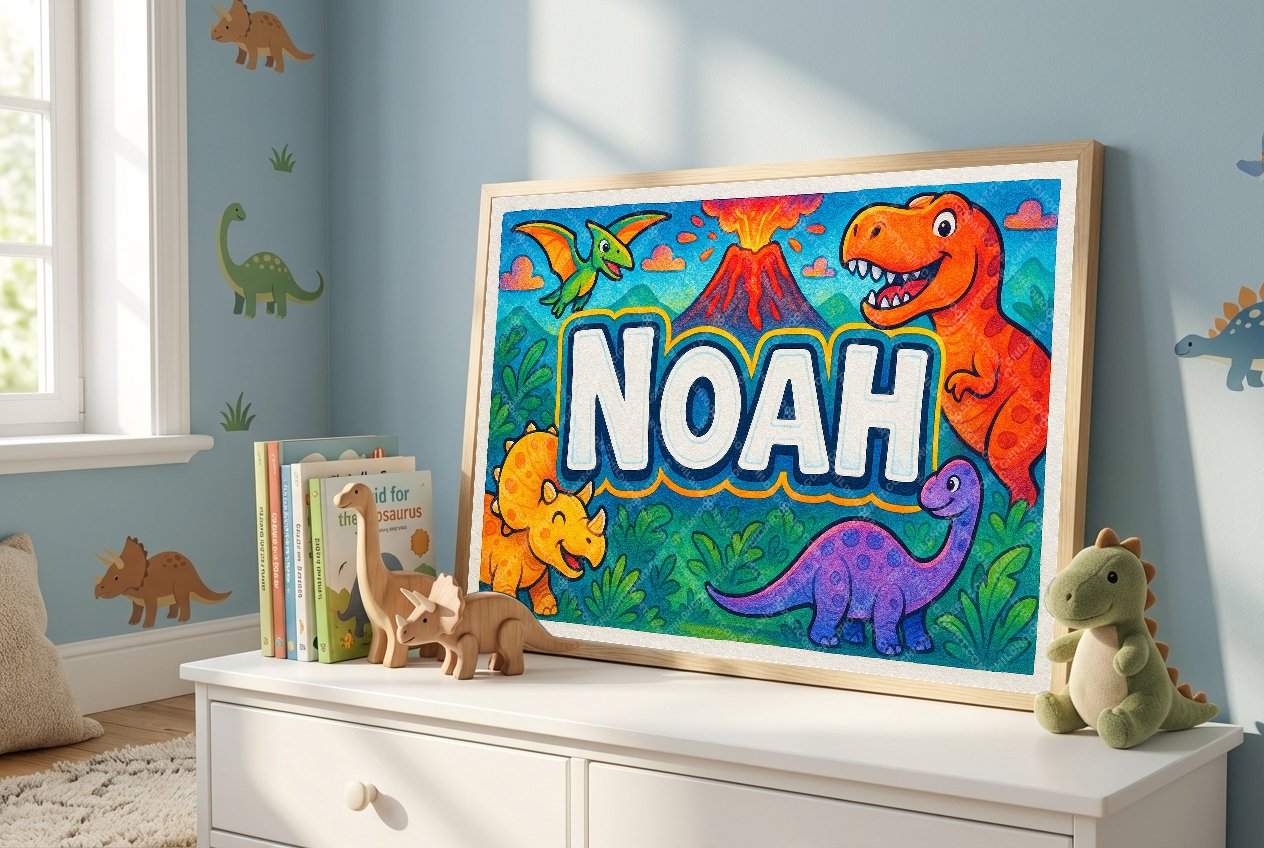 Personalized name art for Noah