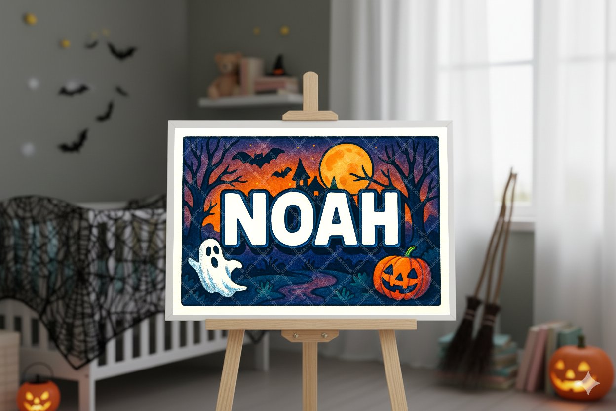 Personalized name art for Noah