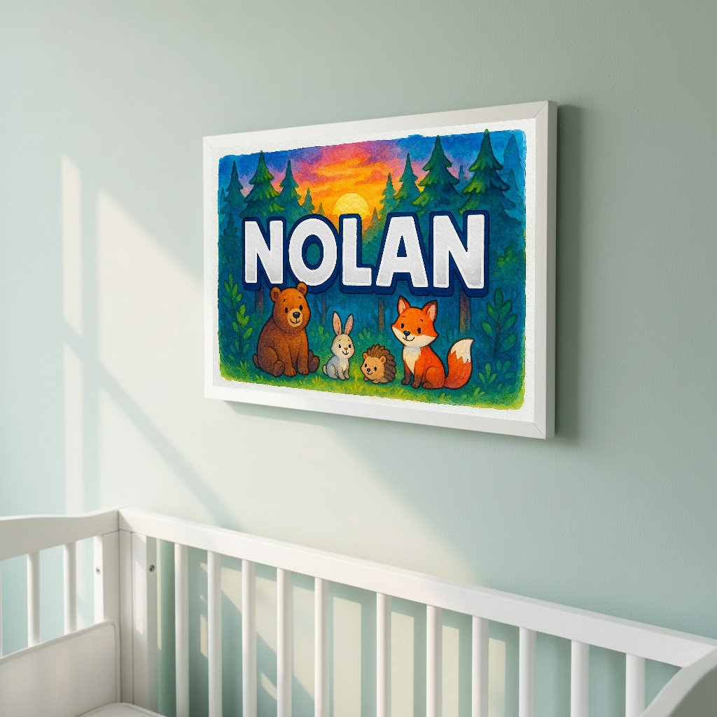 Personalized name art for Nolan