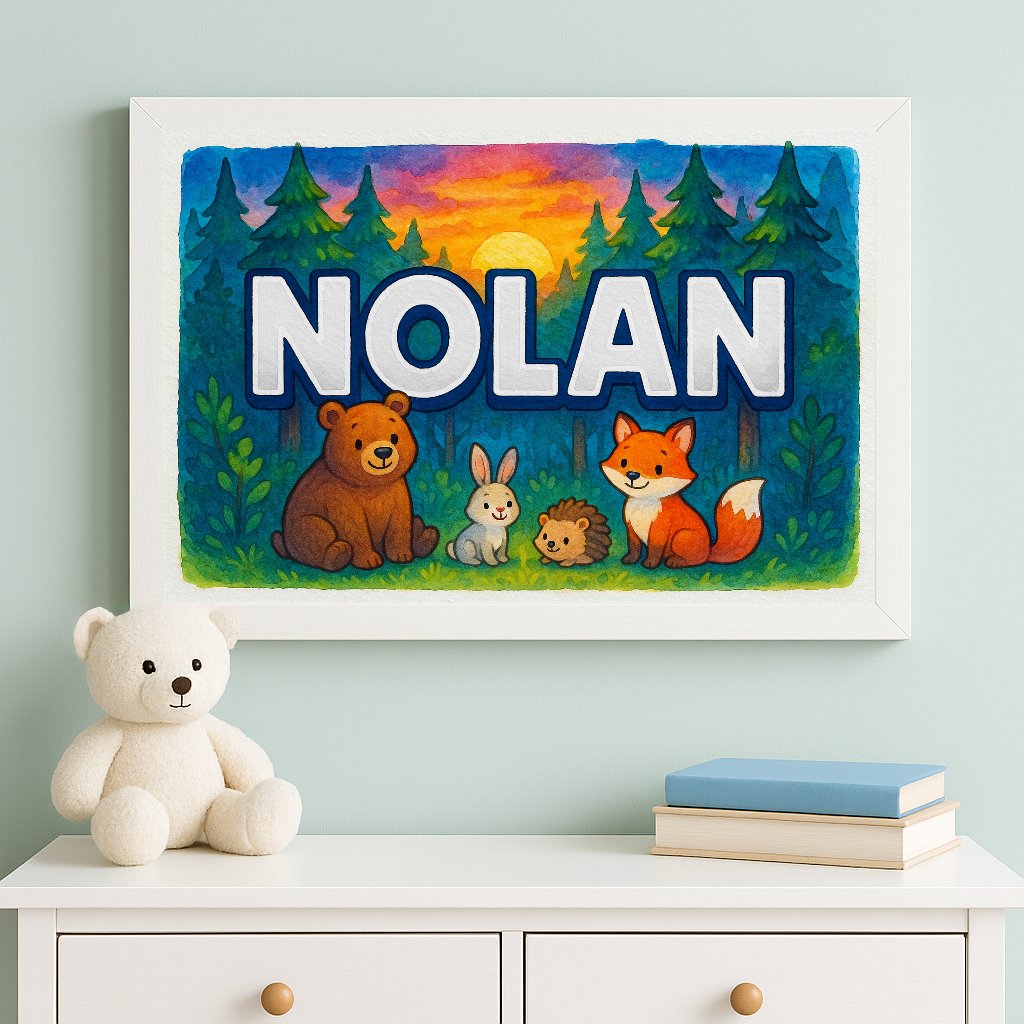 Personalized name art for Nolan