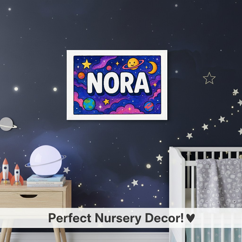 Personalized name art for Nora