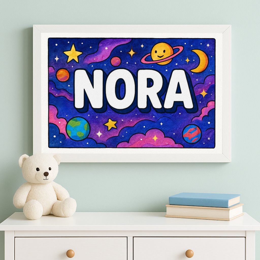 Personalized name art for Nora