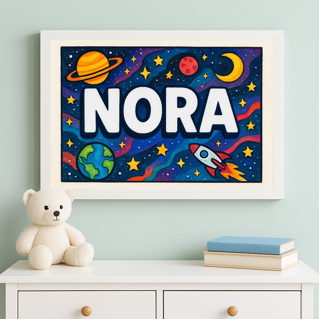 Personalized name art for Nora