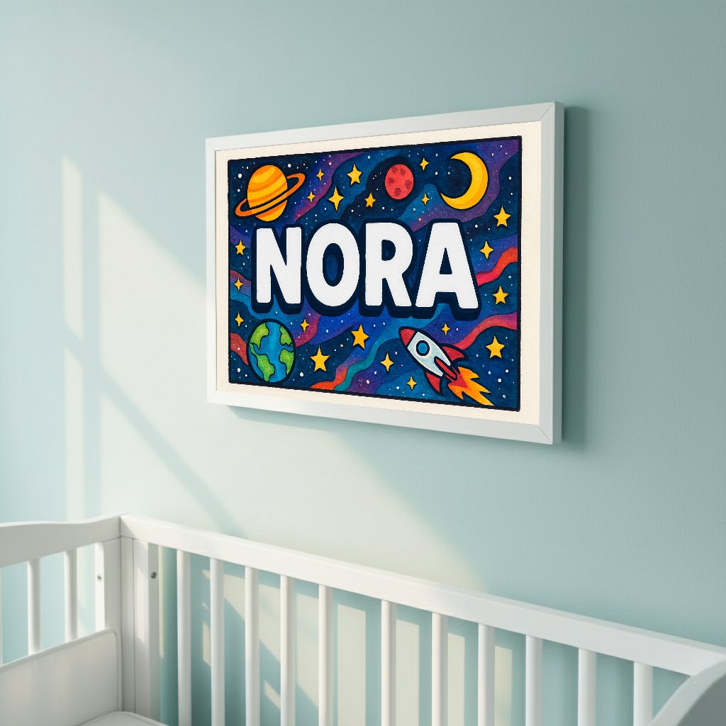Personalized name art for Nora