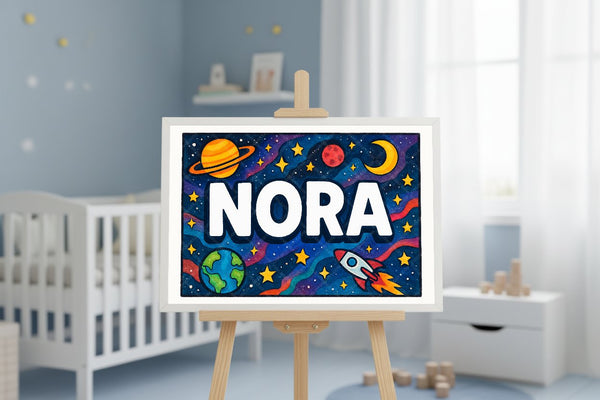 "Nora" Amongst the Stars Personalized Space Artwork