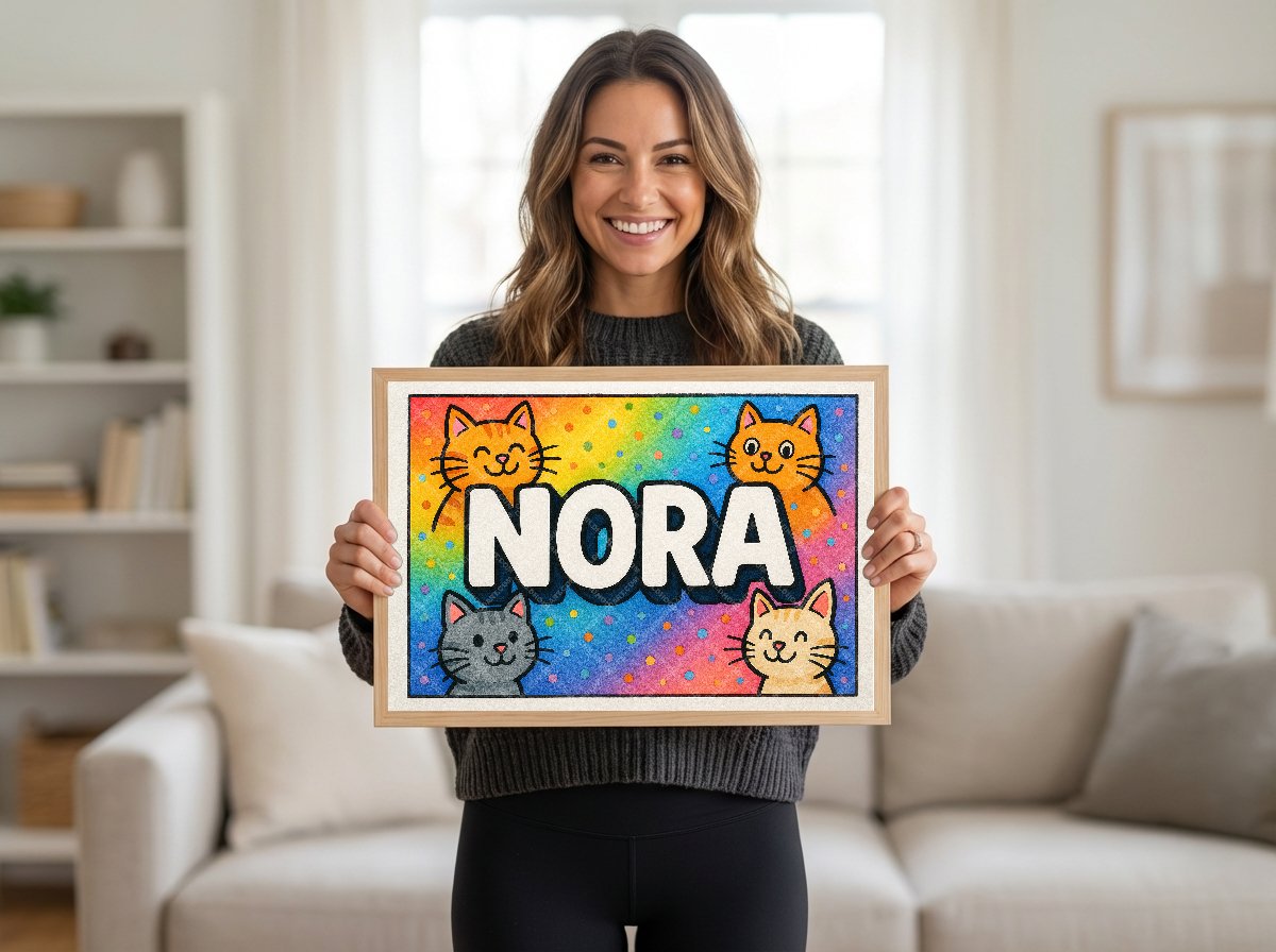 Personalized name art for Nora