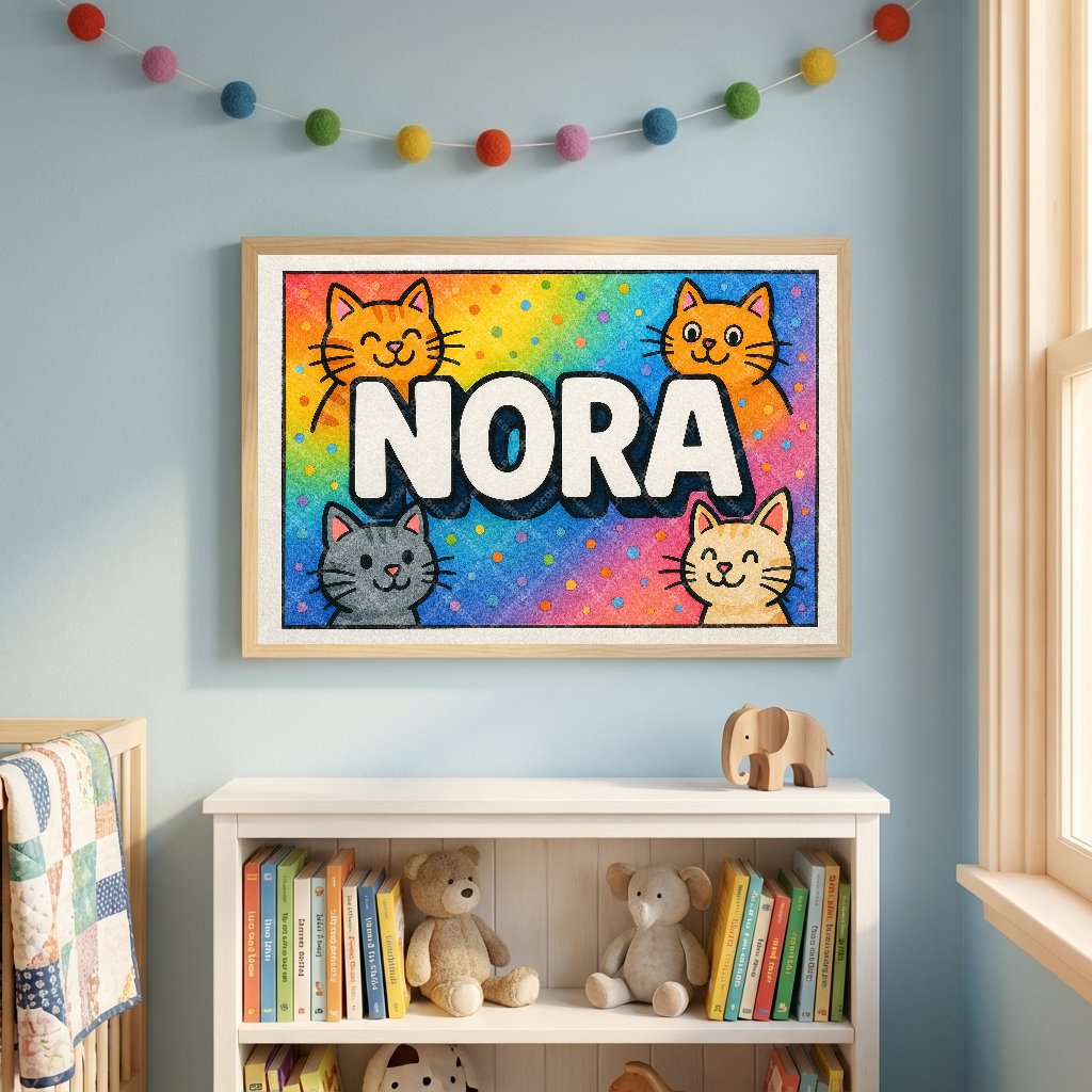 Personalized name art for Nora
