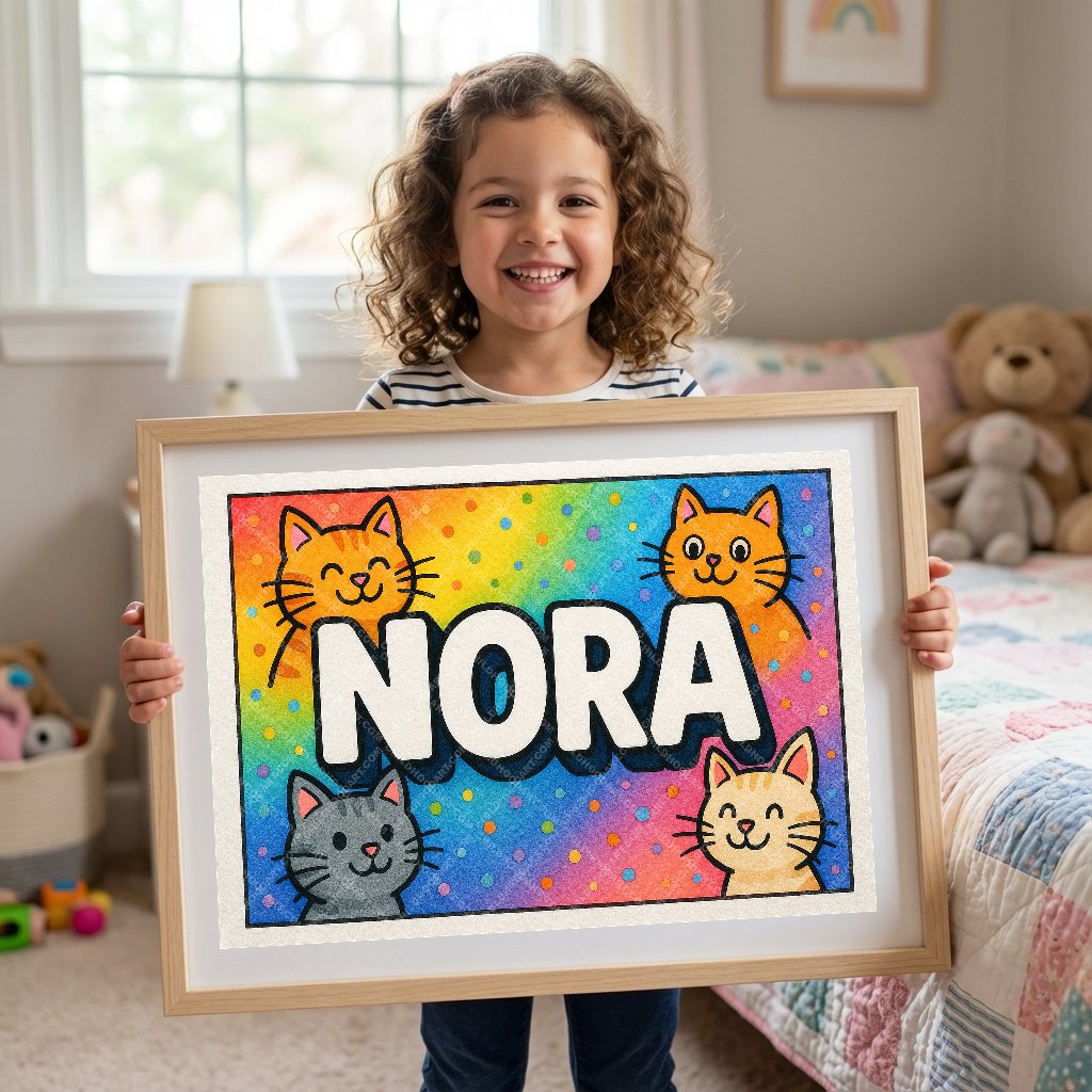 Personalized name art for Nora