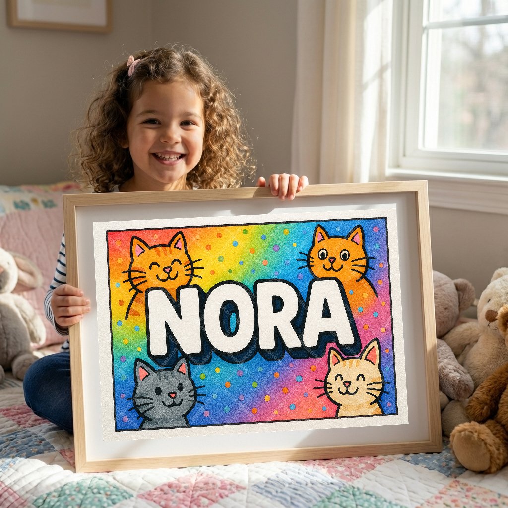 Personalized name art for Nora