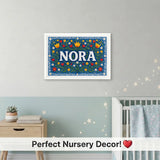 Calm personalized name art for Nora