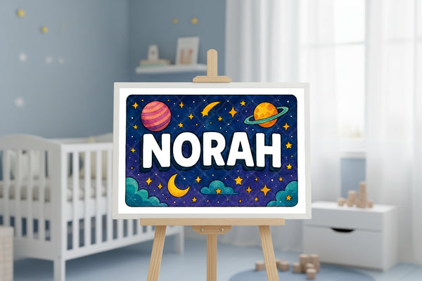 "Norah" Amongst the Stars Personalized Space Artwork