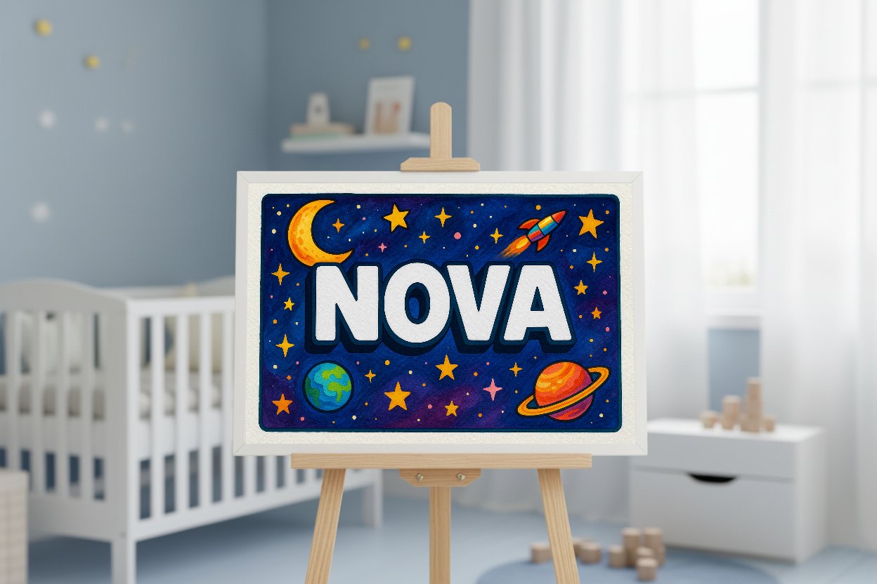 Personalized name art for Nova
