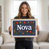 Calm personalized name art for Nova